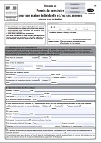Formulaire permis de construire 2013