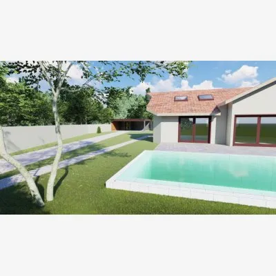 Réalisation 3D d'une vue de synthèse et d'incrustation photo