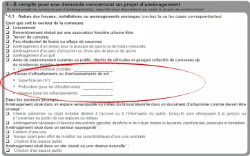 Travaux d’affouillements ou d’exhaussement s d’un sol