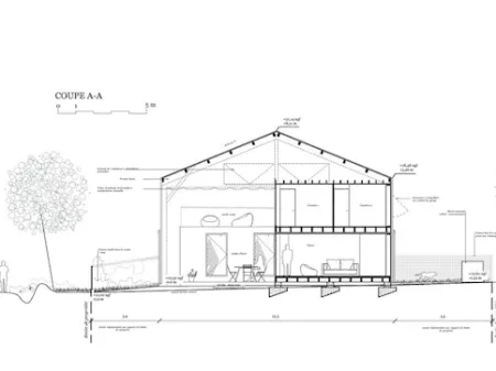 Plan en coupe état initial et état futur