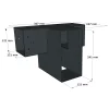 Dimensions du connecteur SUNDIY Anthracite RAL 7016 - 240mm à 4 directions en forme de T