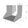 Grands sabots à ailes intérieures, gamme GSI CLASSIQUE (épaisseurs 4mm, profondeur 110mm) - Réf. GSI300/4X