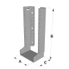 Grands sabots à ailes intérieures, gamme GLI ECONOMIQUE (développé 660mm, épaisseur 2.5mm, profondeur 90mm) - Réf. GLI660/2.5X