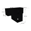 Dimensions du connecteur SUNDIY noir mat RAL 9005 - 240mm à 4 directions en forme de T