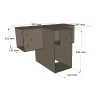 Dimensions du connecteur SUNDIY gris taupe 7006 - 240mm à 4 directions en forme de T