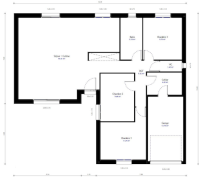 Plans de maison en L : exemple gratuit pour un permis de construire ou une déclaration préalable