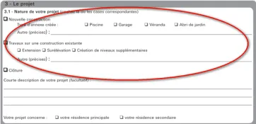 Cadre 3 le projet du formulaire simplifié de déclaration préalable