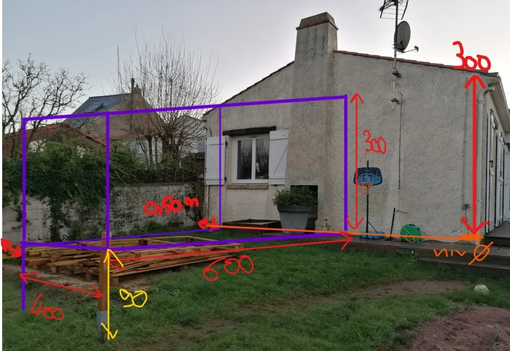 Emplacement de la future extension.