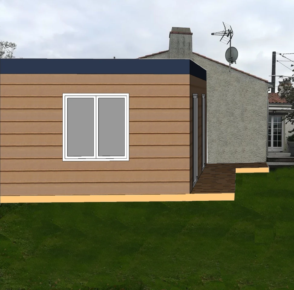 Insertion graphique (DP6) de la déclaration de travaux pour l'extension .