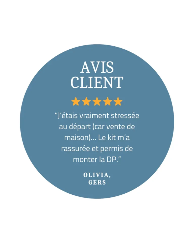 Avis client de Olivia dans le Gers pour le kit déclaration préalable de travaux