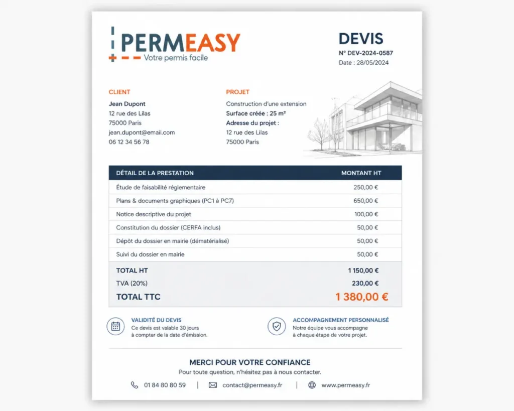 Devis personnalisé pack premium