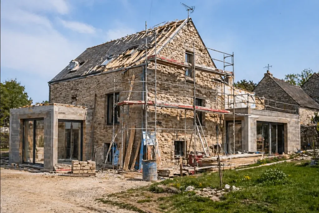 Rénovation de bâtiment existant permis de construire