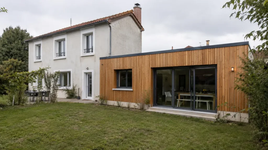 Extension de maison individuelle en bois