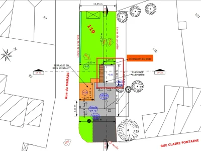 Exemple d'un Plan de masse coté en 3 dimensions