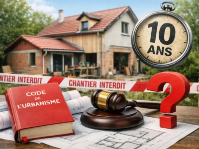 Chantier interdit car travaux non déclarés depuis plus de 10 ans